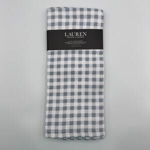 Lauren Ralph Lauren Kitchen Towels Set of 2 Blue White Gingham Check 17x28 NWT